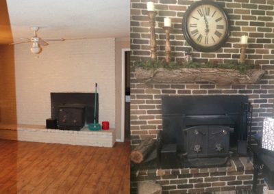 Before and After Fireplace